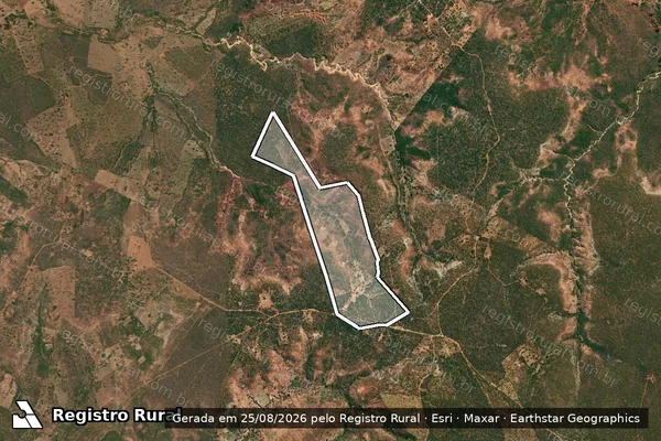 Imagem de satélite de Fazenda Santa Rosa - Santa Rosa em Brasília de Minas - MG