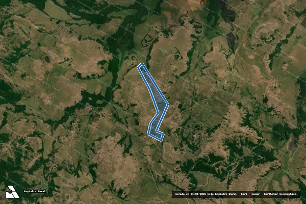 Imagem de satélite de PARAÍSO - Parte 1 em Rosário do Sul - RS