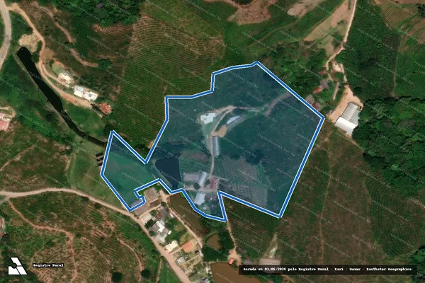 Imagem de satélite de FAZENDA HUMAITA - Matrícula 5699 em Venda Nova do Imigrante - ES