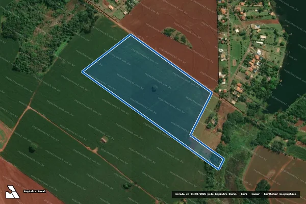 Imagem de satélite de LOTE Nº 34-REMANESCENTE-B - 1 em Santa Inês - PR