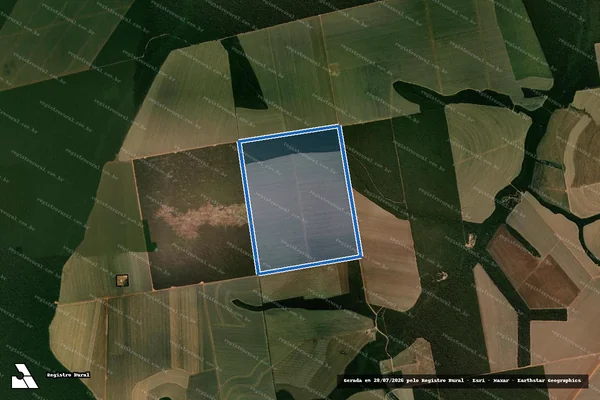 Imagem de satélite de FAZENDA JOÃO HENRIQUE ? LOTE 313-B - MATR 070 em Feliz Natal - MT