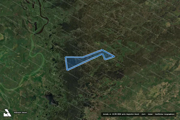 Imagem de satélite de Parte ideal da Fazenda Morcego, Mangabal e Santa Rosa - Parcela 1 em Corumbá - MS