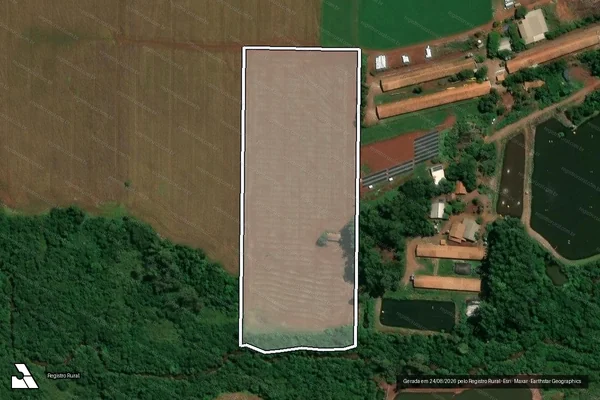 Imagem de satélite de Lote Rural nº 83-A4, 1ª Parte do 33º Perímetro da Fazenda Britânia - Parte 1 em Maripá - PR
