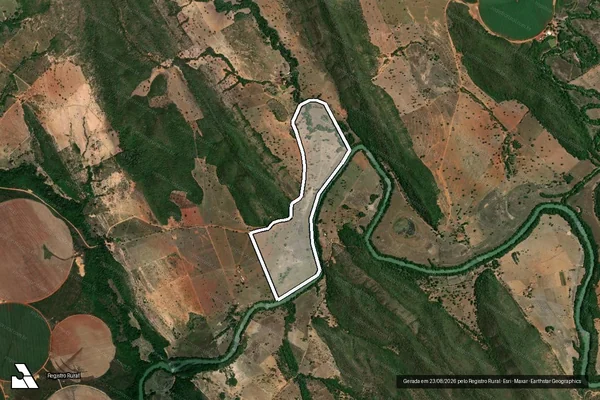 Imagem de satélite de FAZENDA BOQUEIRÃO lugar denominado  VACA PRETA  GLEBA 02 / GLEBA B - Gleba REMANESCENTE em Unaí - MG