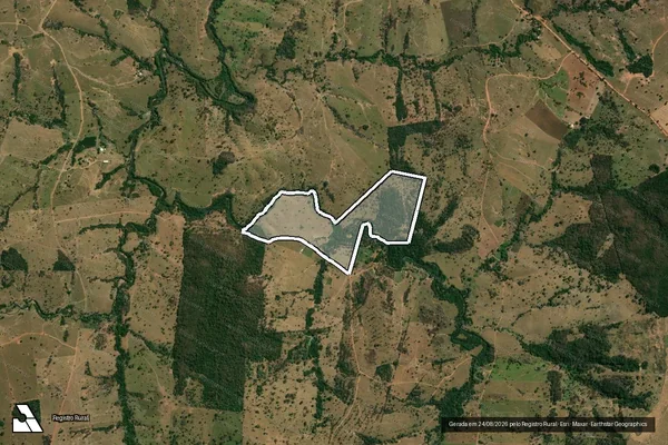 Imagem de satélite de FAZENDA SAO DOMINGOS, LD BARATA - 001 em Aurilândia - GO