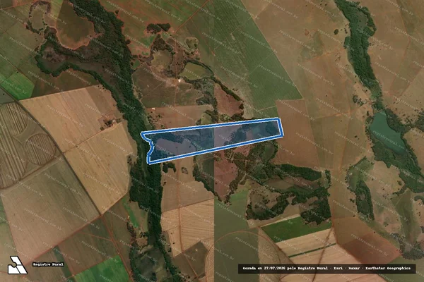 Imagem de satélite de FAZENDA POMBAS - CÓRREGO CATINGUEIRO em Vicentinópolis - GO