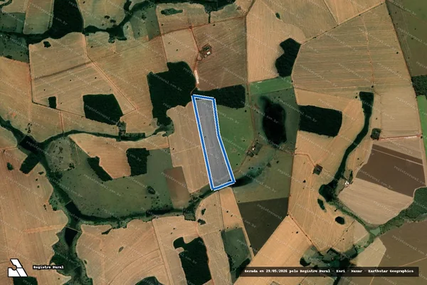 Imagem de satélite de FAZENDA AGUA BRANCA DAS MORANGAS - Parcela 02 em Palmeiras de Goiás - GO