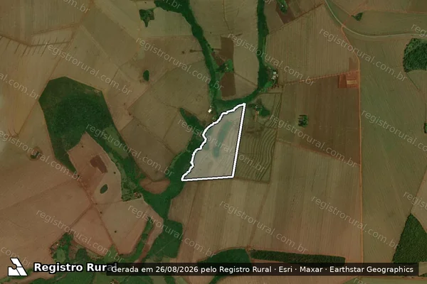 Imagem de satélite de Fazenda Ariranha, lugar denominado FAZENDA SANTA FILOMENA - Parte 1 em Jataí - GO
