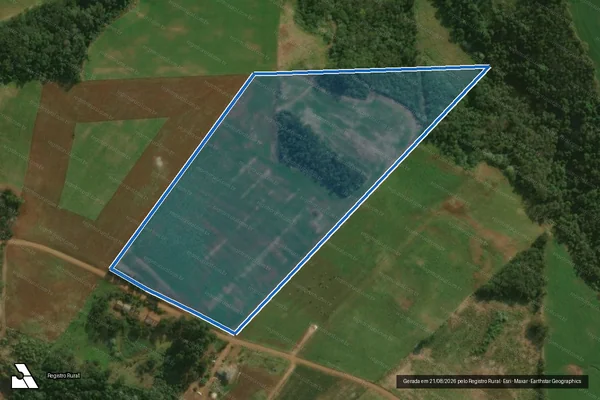 Imagem de satélite de Lote Rural 40/GL Única - PARCELA 01 em Dionísio Cerqueira - SC