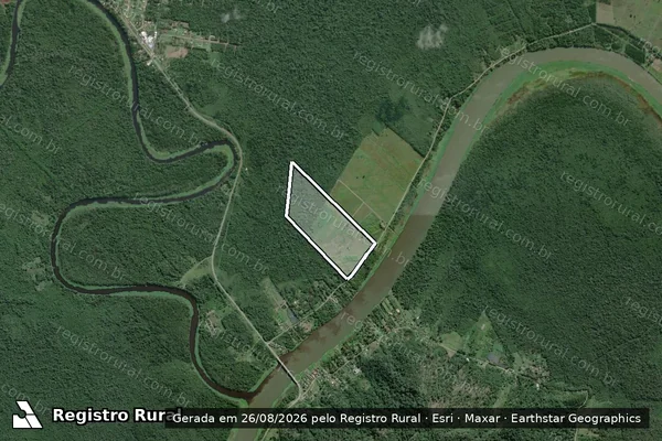 Imagem de satélite de FAZENDA SANTA CLARA - Parte 1 em Iguape - SP