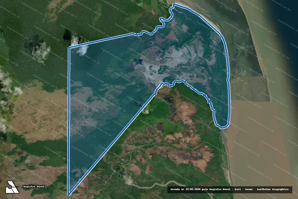 Imagem de satélite de FAZENDA BOM JESUS DA MONTANHA - Parcela 1 em Calçoene - AP