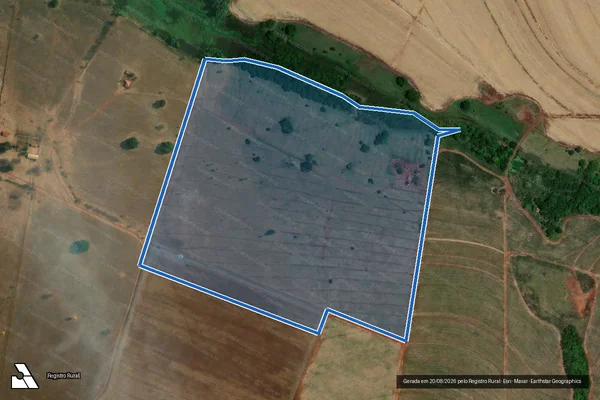 Imagem de satélite de FAZENDA FLORESTA - GLEBA 01 em Santa Vitória - MG