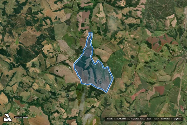Imagem de satélite de Fazenda Marca de Casco em Itapetininga - SP