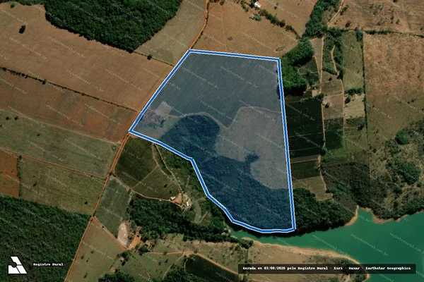 Imagem de satélite de FAZENDA PASTO DOS BURROS - Parcela 1 em Cristais - MG