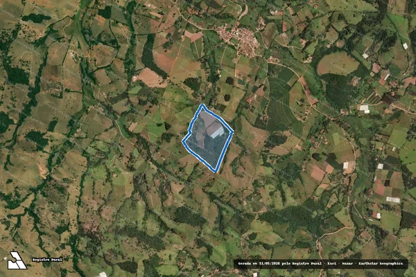 Imagem de satélite de SÍTIO BARREIRO - Parte 1 em Borda da Mata - MG