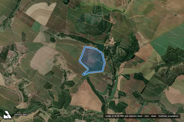 Imagem de satélite de Fazenda Santa Luzia - Unica em Tejupá - SP