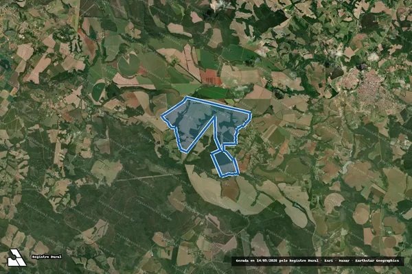 Imagem de satélite de FAZENDA AGRIMPA - GLEBA 3 em Itapetininga - SP