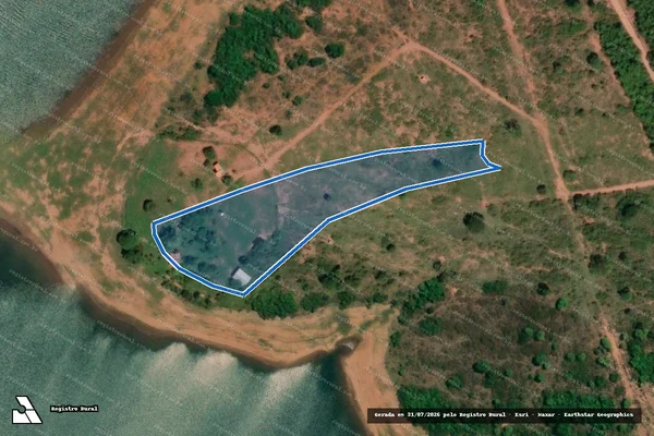 Imagem de satélite de Uma gleba de terras situadas na Fazenda "PONTAL" - CANáRIO em Corumbaíba - GO