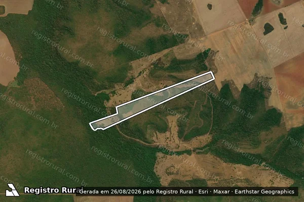 Imagem de satélite de Fazenda Santa Cecília-Gleba-F - Parte 1 em Água Boa - MT