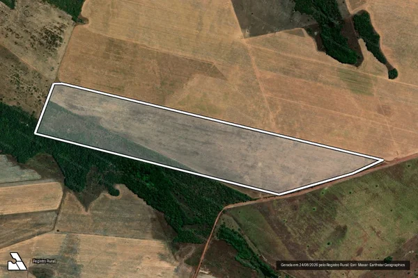 Imagem de satélite de LOTE 08 (ÁREA REMANESCENTE) DO LOTEAMENTO TORIBEÓ,GLEBA C - Parte 1 em Santa Rita do Tocantins - TO