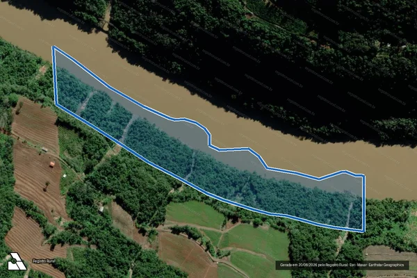 Imagem de satélite de Parte dos Lotes 34,35,36 e 37, da Linha Quinta Secção do Rio das Antas - Parcela 1 em Pinto Bandeira - RS