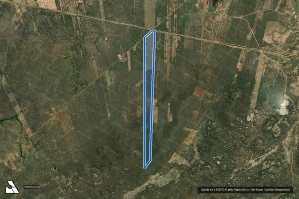 Imagem de satélite de LUGAR EXTREMA, FAZENDA MALHADA DA PEDRA - GLEBA 03 em Serra Talhada - PE