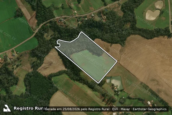 Imagem de satélite de Parte do Lote Rural n° 33 - Gleba A em Guaraciaba - SC