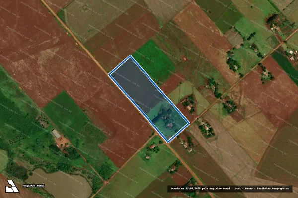 Imagem de satélite de Projeto de Assentamento Itamarati I ? CUT - Lote 260 ? Grupo Caarapó em Ponta Porã - MS