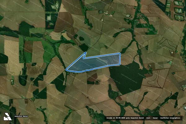 Imagem de satélite de Fazenda Toca da Onça ? 2572 - Lote Rural n° 63-A, Gleba nº 1, 1° Parte, Col. São Francisco em Toledo - PR