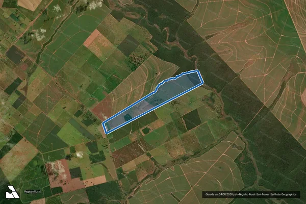 Imagem de satélite de Fazenda Nossa Senhora Aparecida - Parcela 1 em Ivinhema - MS