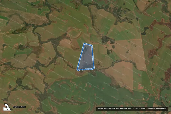 Imagem de satélite de Fazenda Rincão da Cruz - Gleba ? F R P em Esmeralda - RS