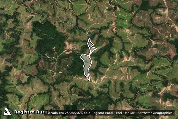 Imagem de satélite de Fazenda Santa Cruz do Indaiazinho - Parcela 1 em Santa Rosa da Serra - MG