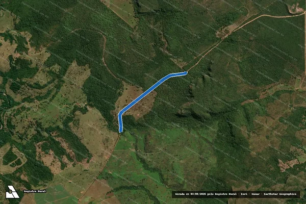 Imagem de satélite de FAZENDA BOM FUTURO - Faixa de domínio ? Estrada Municipal em Dom Aquino - MT