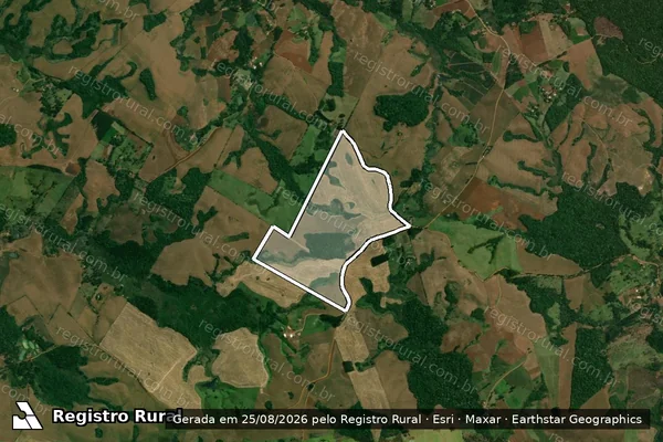 Imagem de satélite de FAZENDA MATÃO PARTE 3  - Parte 1 em Cândido de Abreu - PR