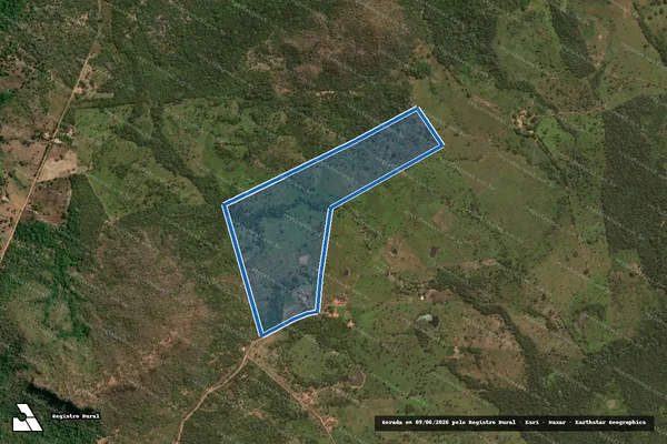 Imagem de satélite de FAZENDA BAIXÃO - PA Baixão, Lote P14 em Babaçulândia - TO