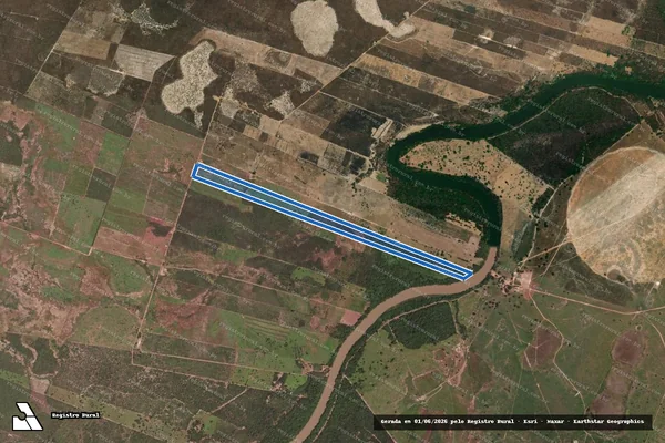 Imagem de satélite de LOTE ? 152 ? P.A SÃO VICENTE - Gleba 152 em Flores de Goiás - GO