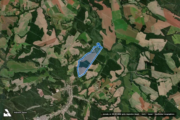 Imagem de satélite de FAZENDA BOM RETIRO VILE 04 - Matrícula 1.421 em Teixeira Soares - PR