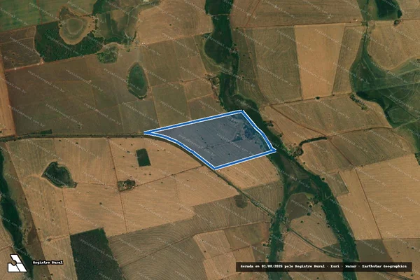 Imagem de satélite de FAZENDA SANTA FÉ - Gleba 01 em Ipiaçu - MG