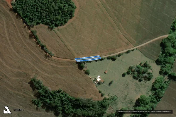 Imagem de satélite de Estrada Municipal SCD-248 ? Mat. 21878  - Gleba 3 em Santa Cruz do Rio Pardo - SP