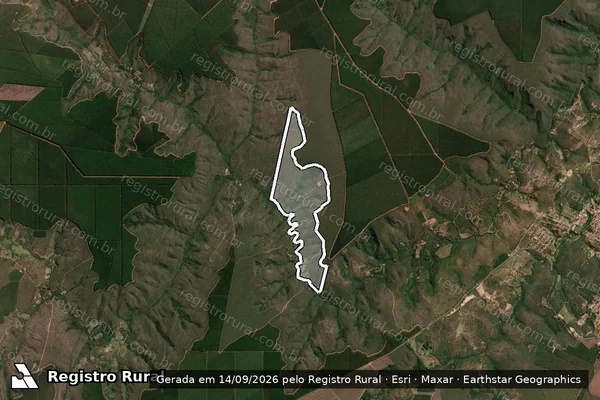 Imagem de satélite de Fazenda Barra do Arroz - Parte 1 em Carbonita - MG
