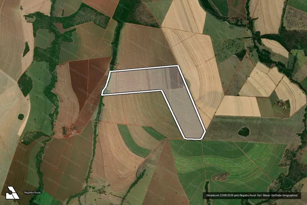 Imagem de satélite de Fazenda São José - Matrícula 36.972 em Campo Florido - MG
