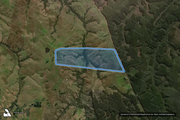 Imagem de satélite de Sem denominação específica - Parte 1 em Santa Margarida do Sul - RS