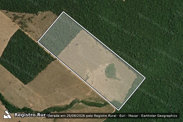 Imagem de satélite de FAZENDA SÃO PEDRO - LOTE RURAL Nº 416 - Parcela 1 em Alta Floresta - MT