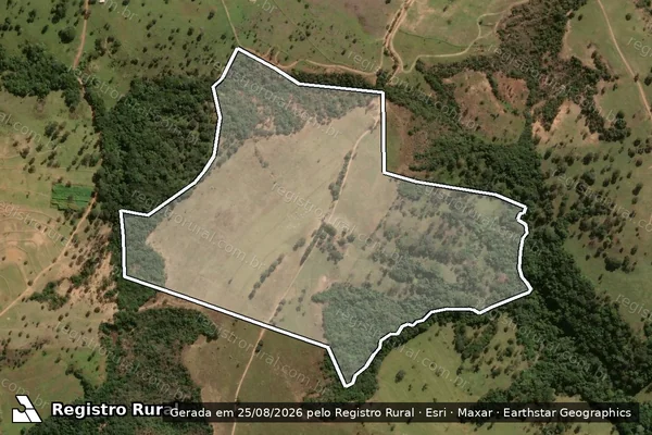 Imagem de satélite de Fazenda Cruz Chata - Parte 1 em Uberaba - MG