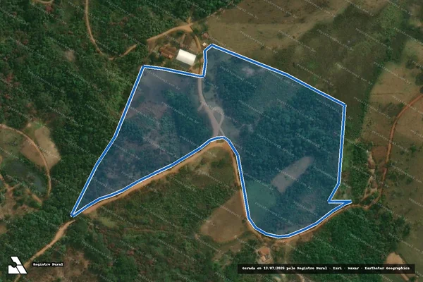 Imagem de satélite de CHACARA DAS PALMEIRAS - Parte 1 em Serra Azul de Minas - MG