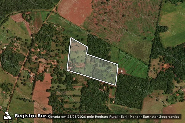 Imagem de satélite de LOTE 15 ? ESTANCIA PRIMAVERA - ASSENTAMENTO RURAL COLONIA AGROPECUARIA ASPARGO - Parte 1 em Jaraguari - MS