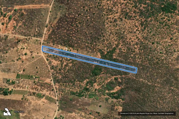 Imagem de satélite de Fazenda Oliveira - Parte 1 em Montalvânia - MG