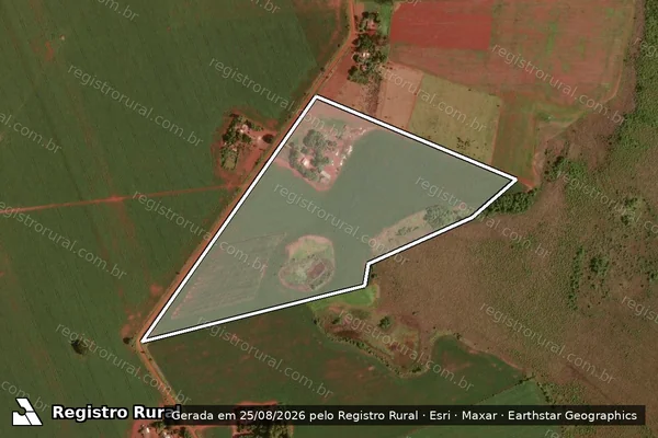 Imagem de satélite de Projeto de Assentamento Vacaria - LOTE 21 em Sidrolândia - MS
