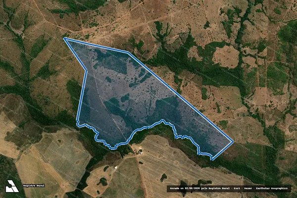 Imagem de satélite de FAZENDA FORTALEZA, UNIF. DOS LTS 01, 06 e PARTE DO LT 31, LOT° FORTALEZA - Parte 1 em Fátima - TO