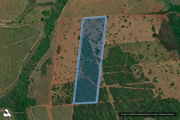 Imagem de satélite de FAZENDA SOLEDADE - 48.650-B em Carneirinho - MG
